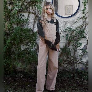 NWT Zara corduroy overalls jumpsuit full length